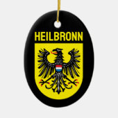 Wapenstaart van Heilbronn, Duitsland Keramisch Ornament (Voorkant)