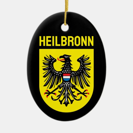 Wapenstaart van Heilbronn, Duitsland Keramisch Ornament (Voorkant)