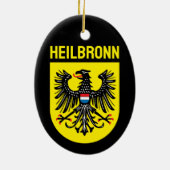 Wapenstaart van Heilbronn, Duitsland Keramisch Ornament (Achterkant)