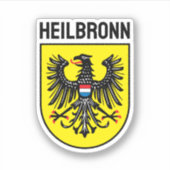 Wapenstaart van Heilbronn, Duitsland Sticker (Voorkant)