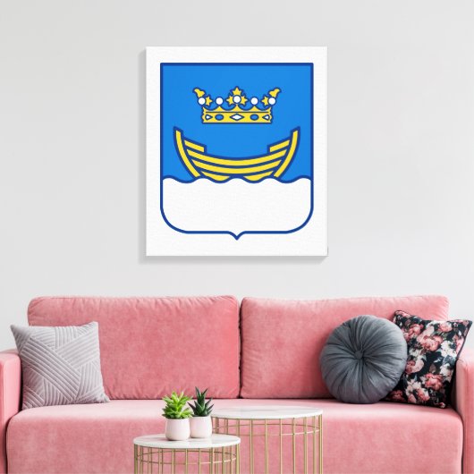 Wapenstaart van Helsinki (Finland) Canvas Afdruk (Insitu (Woonkamer))
