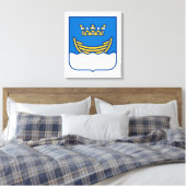 Wapenstaart van Helsinki (Finland) Canvas Afdruk (Insitu (Slaapkamer))