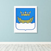 Wapenstaart van Helsinki (Finland) Canvas Afdruk (Insitu (Houten vloer))