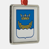 Wapenstaart van Helsinki (Finland) Metalen Ornament (Rechts)