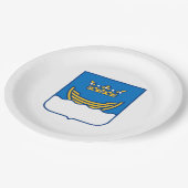 Wapenstaart van Helsinki (Finland) Papieren Bordje (Gekanteld)