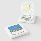 Wapenstaart van Helsinki (Finland) Stenen Onderzetter (Zijkant)