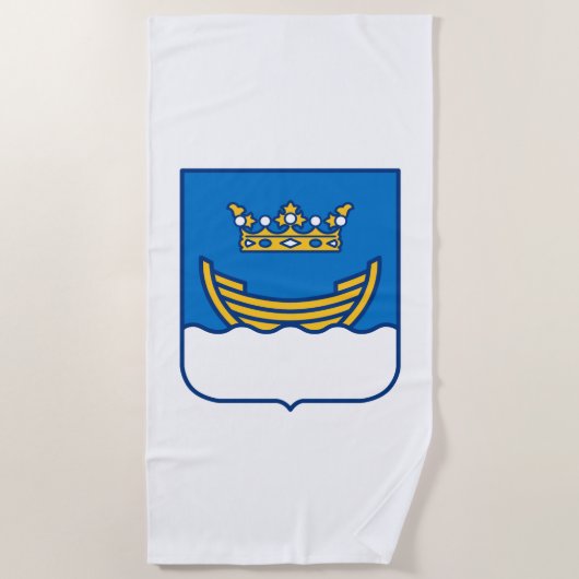 Wapenstaart van Helsinki (Finland) Strandlaken (Voorkant)