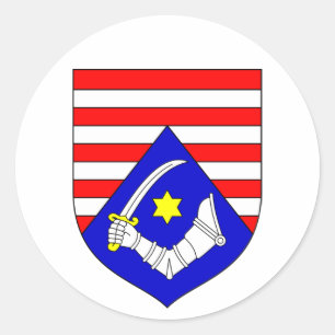 Wapenstaart van het district Karlovac, Kroatië Ronde Sticker