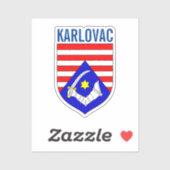 Wapenstaart van het district Karlovac, Kroatië Sticker (Vel)
