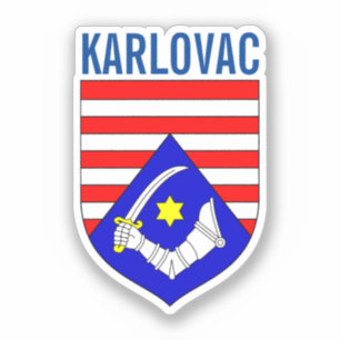 Wapenstaart van het district Karlovac, Kroatië Sticker