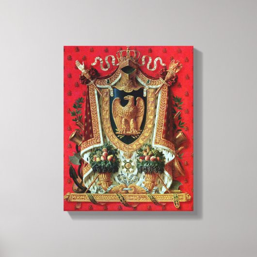 Wapenstaart van het Franse Rijk Canvas Afdruk (Voorkant)
