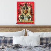 Wapenstaart van het Franse Rijk Canvas Afdruk (Insitu (Slaapkamer))