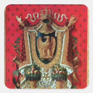 Wapenstaart van het Franse Rijk Vierkante Sticker