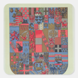 Wapenstaart van het Oostenrijks-Hongaarse rijk Vierkante Sticker