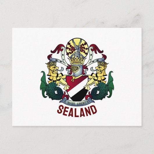 Wapenstaart van het Vorstendom Sealand Briefkaart (Voorkant)