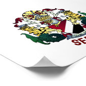 Wapenstaart van het Vorstendom Sealand Poster (Hoek)