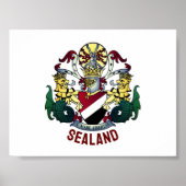 Wapenstaart van het Vorstendom Sealand Poster (Voorkant)