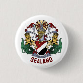 Wapenstaart van het Vorstendom Sealand Ronde Button 3,2 Cm (Voorkant)