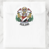 Wapenstaart van het Vorstendom Sealand Ronde Sticker (Tas)