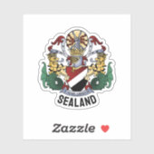 Wapenstaart van het Vorstendom Sealand Sticker (Vel)