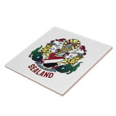 Wapenstaart van het Vorstendom Sealand Tegeltje (Zijkant)