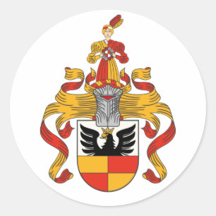 Wapenstaart van Hildesheim, Duitsland Ronde Sticker