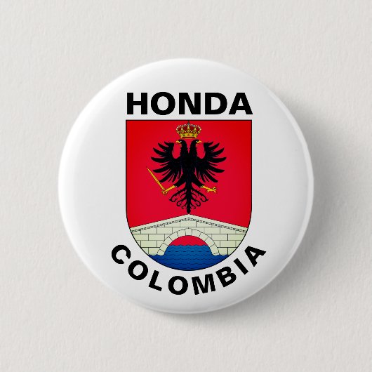 Wapenstaart van Honda (Tolima), Colombia Ronde Button 5,7 Cm (Voorkant)