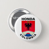 Wapenstaart van Honda (Tolima), Colombia Ronde Button 5,7 Cm (Voorkant /achterkant)