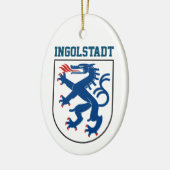 Wapenstaart van Ingolstadt, Beieren - DUITSLAND Keramisch Ornament (Links)
