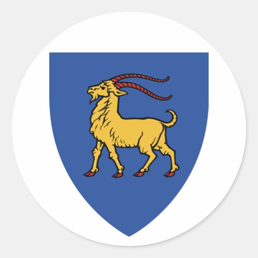 Wapenstaart van Istrië Ronde Sticker (Voorkant)