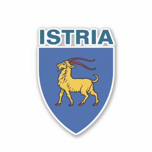 Wapenstaart van Istrië Sticker (Voorkant)