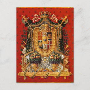 Wapenstaart van Italië, ontwerp voor tapijten Briefkaart