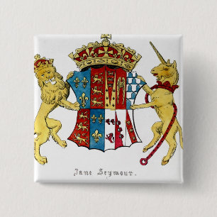 Wapenstaart van Jane Seymour Vierkante Button 5,1 Cm