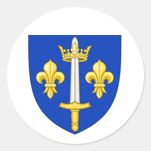 Wapenstaart van Jeanne d'Arc Ronde Sticker (Voorkant)