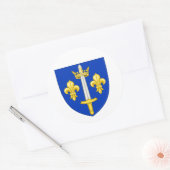 Wapenstaart van Jeanne d'Arc Ronde Sticker (Envelop)