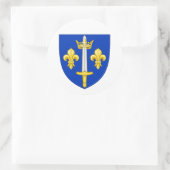 Wapenstaart van Jeanne d'Arc Ronde Sticker (Tas)