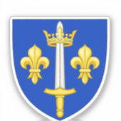 Wapenstaart van Jeanne d'Arc Sticker (Voorkant)