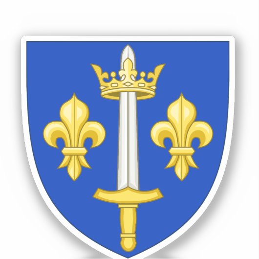 Wapenstaart van Jeanne d'Arc Sticker (Voorkant)