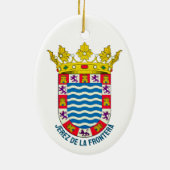 Wapenstaart van Jerez de la Frontera Keramisch Ornament (Achterkant)