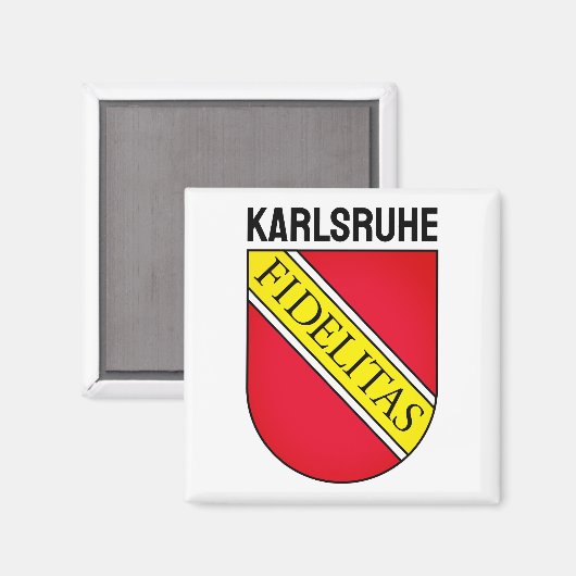 Wapenstaart van Karlsruhe, DUITSLAND Magneet (Voorkant / Achterkant)