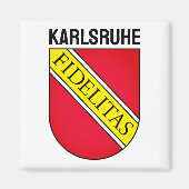 Wapenstaart van Karlsruhe, DUITSLAND Magneet (Voorkant)