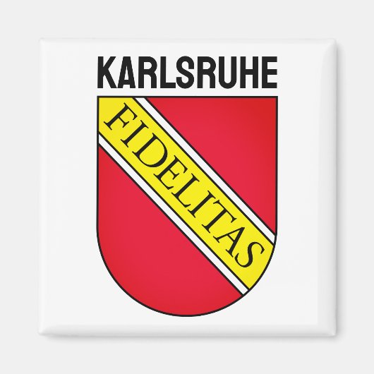 Wapenstaart van Karlsruhe, DUITSLAND Magneet (Voorkant)