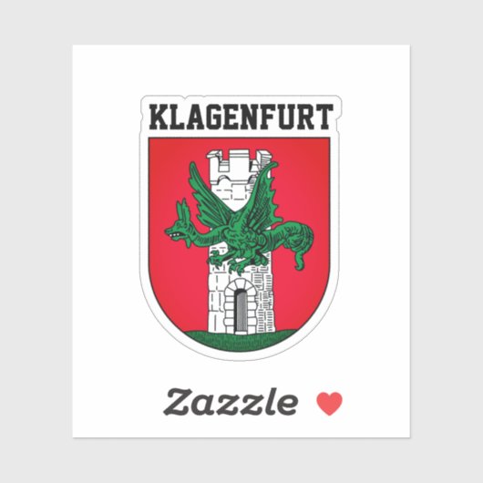 Wapenstaart van Klagenfurt - OOSTENRIJK Sticker (Vel)