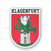 Wapenstaart van Klagenfurt - OOSTENRIJK Sticker (Voorkant)