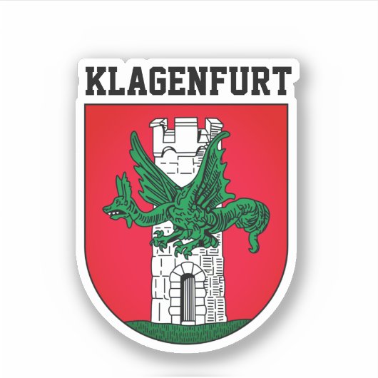 Wapenstaart van Klagenfurt - OOSTENRIJK Sticker (Voorkant)