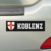 Wapenstaart van Koblenz, Duitsland Bumpersticker (Op auto)