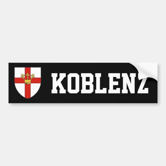 Wapenstaart van Koblenz, Duitsland Bumpersticker (Voorkant)