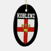 Wapenstaart van Koblenz, Duitsland Keramisch Ornament (Rechts)