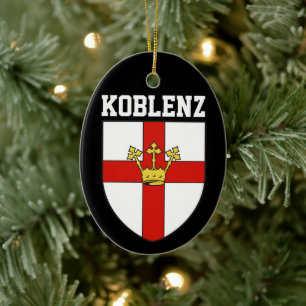 Wapenstaart van Koblenz, Duitsland Keramisch Ornament