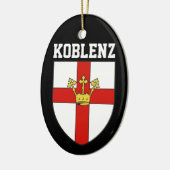 Wapenstaart van Koblenz, Duitsland Keramisch Ornament (Links)